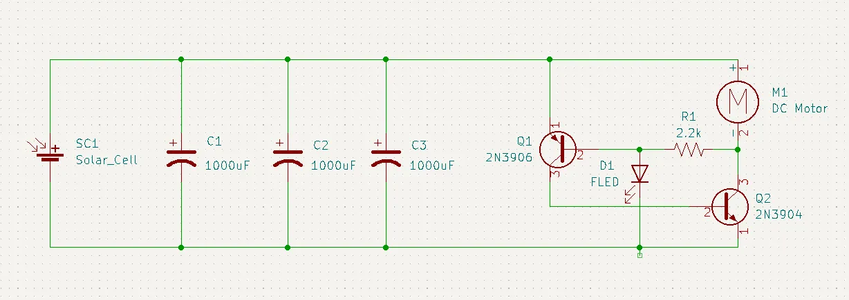 Schematic capture of the Symet's FLED solar engine circuit.